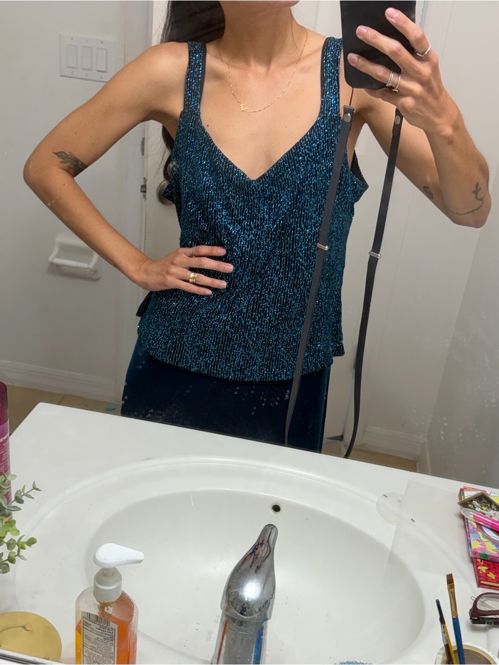Vintage R&M teal velvet dress beaded maxi dress
